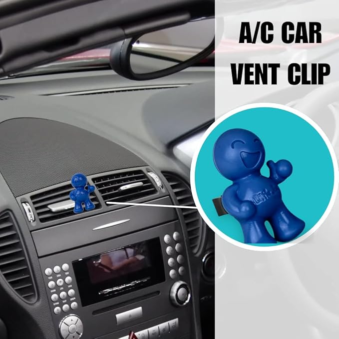 Little Joe 96403 Ocean Splash Scent Car Air Freshener Vent Clip, Fights Odors for up to 45 Days, Long-Lasting Freshness, Cute Car Odor Eliminator, Pack of 1