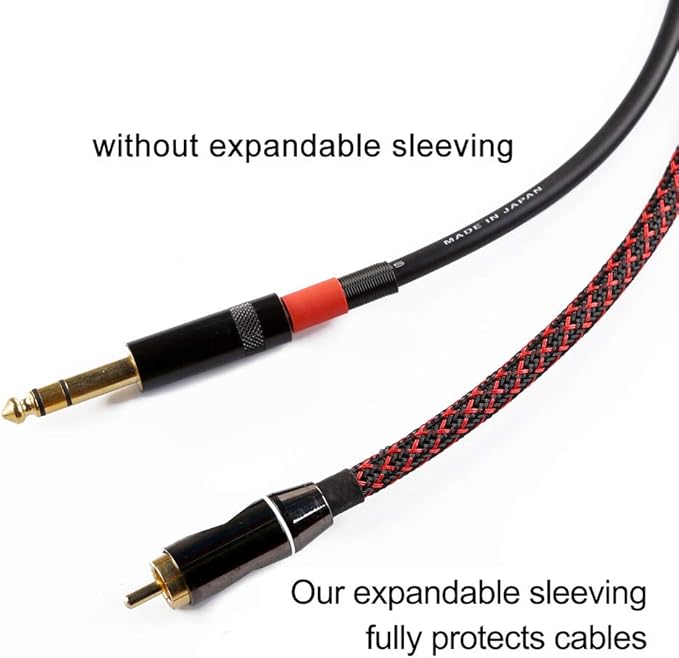 25ft - 1/2 inch PET Expandable Braided Sleeving – BlackRed – Alex Tech Braided Cable Sleeve