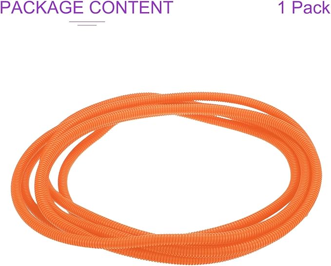 DMiotech 20ft Wire Loom Split Tubing 3/8 Inch(9.5mm) ID, Cord Protectors from Pet Flexible Conduit Cable Management for Office Home Garden, Orange