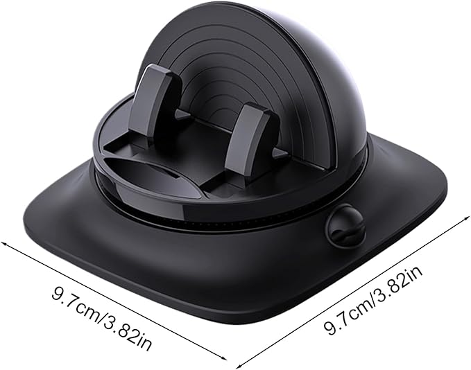 Dashboard Phone Holder, Car Mount Stand, 3.82 Inch Organizer with Cable Feature, Adjustable Non-Slip Base with Secure Build, Navigation Gear for Driving, Travel Accessories for Smartphone Tablet Truck