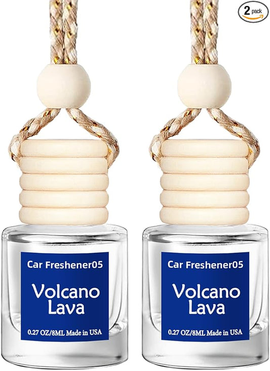 Hanging Car Air Freshener, Long Lasting Essential Oil Diffuser, Non-Toxic New Car Scent, Cute Car Fresheners for Women, 2 Pack Made in USA