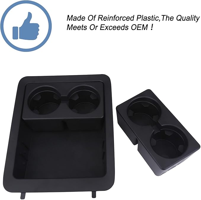 Center Console Cup Holder Tray,Compatible with 2007-2014 Chevy Avalanche Silverado Suburban Tahoe