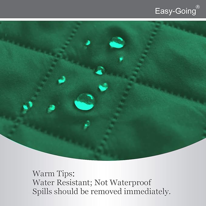 Easy-Going Reversible Oversized Couch Cover for 3 Cushion Couch Sofa Cover for Dogs Water Resistant Furniture Protector Cover with Foam Sticks for Pet (Oversized Sofa, Green/Christmas Red)