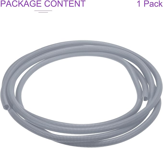DMiotech 20ft Wire Loom Split Tubing 1/2 Inch(12.7mm) ID, Cord Protectors from Pet Flexible Conduit Cable Management for Office Home Garden, Gray