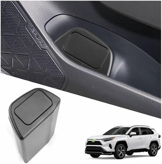 2025 RAV4 Trash Can for Toyota RAV4 XA50 Accessories,Portable Mini Car Trash Bin with Lid for Storage and Organizer Car Door Garbage Can Compatible with 2019~2025 Toyota RAV4