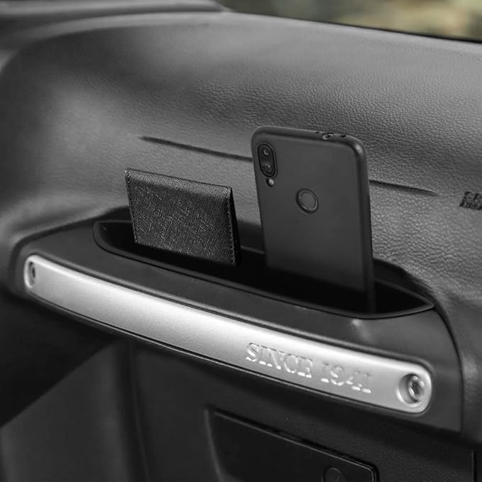 RESTBONE Shifter Storage Organizer Door Passenger Storage Tray Compatible with 2011-2018 Jeep Wrangler JK JKU, Update Gear Shift Storage Box,Interior Accessories, 2Pcs