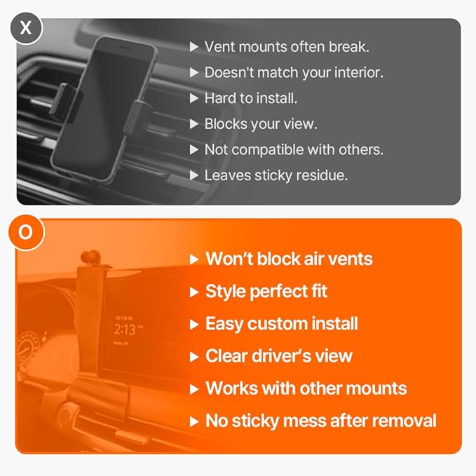 FICS Car Phone Holder for Hyundai Palisade 2023, 2024, 2025 – Custom-Fit Mount for Seamless Display Integration, Interior Accessories for Navigation Use, Stable Driving View