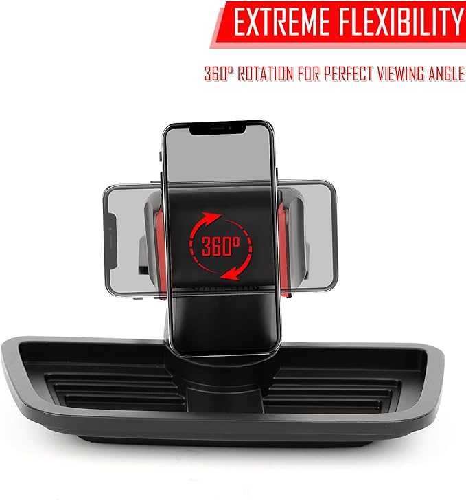 JeCar JK Phone Holder Upgrade Dash Cellphone Mount Interior Accessories for Jeep Wrangler JK JKU 2011-2018, Black