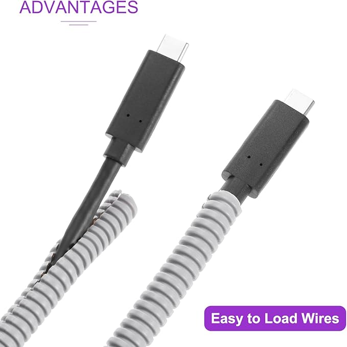 DMiotech 10ft Wire Loom Split Tubing 1/2 Inch(12.7 Mm) ID, Cord Protectors from Pet Flexible Conduit Cable Management for Office, Home, Garden, Gray