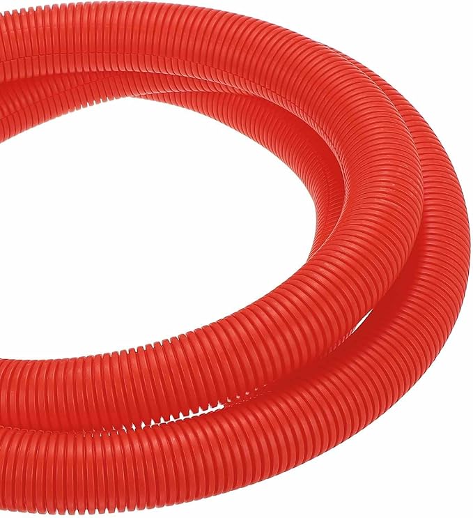 DMiotech 10ft Wire Loom Split Tubing 1 1/2 Inch(38.1mm) ID, Cord Protectors from Pet Flexible Conduit Cable Management for Office Home Garden, Red