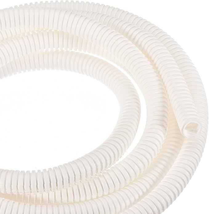 DMiotech 10ft Wire Loom Split Tubing 1/2 Inch(12.7 Mm) ID, Cord Protectors from Pet Flexible Conduit Cable Management for Office, Home, Garden, Beige