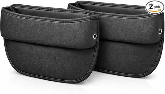 Car Seat Gap Filler Organizer, 2 Pack-Keeps Items from Falling Between Seat&Console, Universal Fit for Cars, SUVs and Trucks