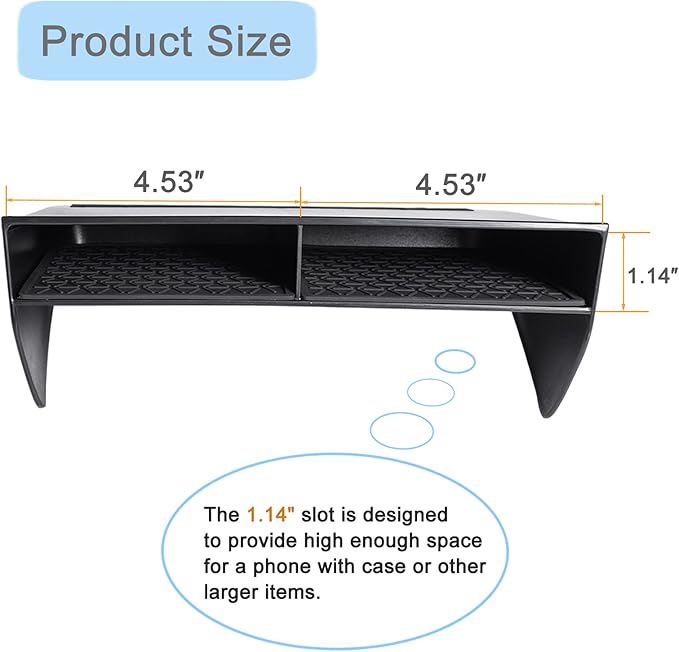 JDMCAR Bigger Slots Center Console Organizer Compatible with Toyota RAV4 2025 2024 2023 2022 2021 2020 2019 and 2021-2025 RAV4 Prime Accessories Larger Divider Tray Gear Shift Secondary Storage Box