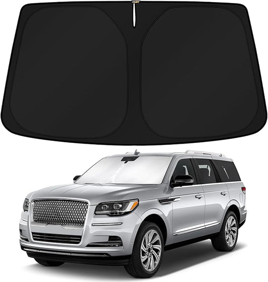 KUST Windshield Sun Shade for 2018-2024 2025 Lincoln Navigator Accessories Custom Fit Sunshade Sun Visor Protector Foldable Blocks UV Rays Keep Your Car Cooler