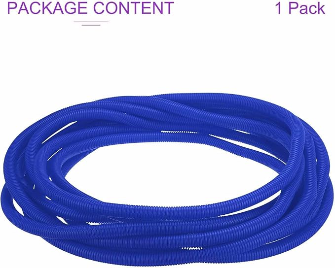 DMiotech 50ft Wire Loom Split Tubing 3/4 Inch(19.1mm) ID, Cord Protectors from Pet Flexible Conduit Cable Management for Office Home Garden, Blue