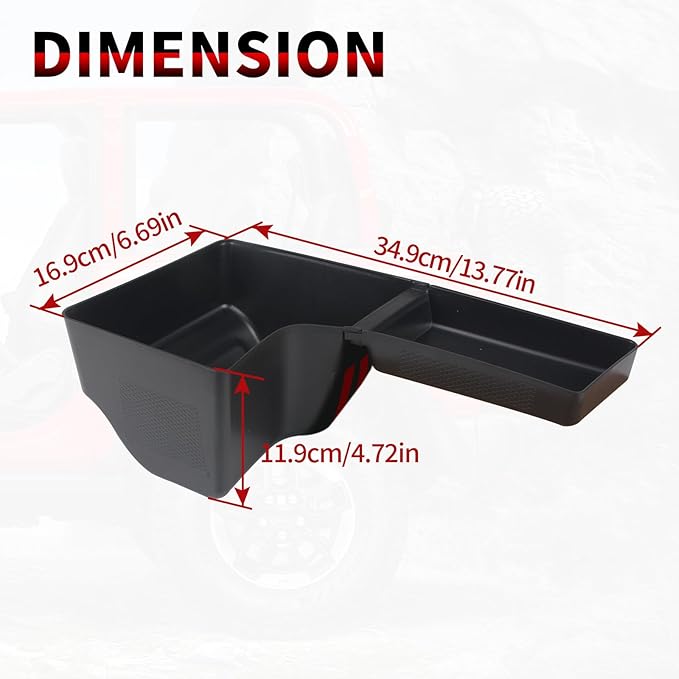 Rear Wheel Well Storage Bin Compatible with Wrangler 2018-2023 JL JLU 4 Door(Not fit 2 Door), Trunk Organizer Storage Tray Cargo Side Box Jeep Wrangler Black 2PCS(Left & Right)