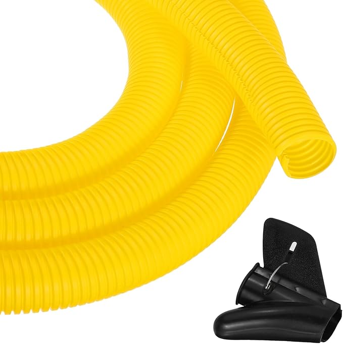 MECCANIXITY 1 1/4 Inch 10ft Split Wire Loom Tubing, Flexible Cord Protectors with Installation Tool Cable Management Sleeve Conduits Cover for Office Home Electrical Automotive Wires, Yellow