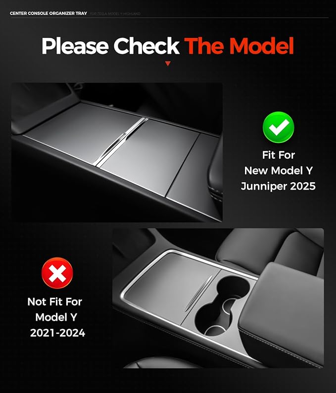 Center Console Organizer 1PCS Compatible with Tesla Model Y Juniper2026, Interior Accessories for New Model Y/3 2025