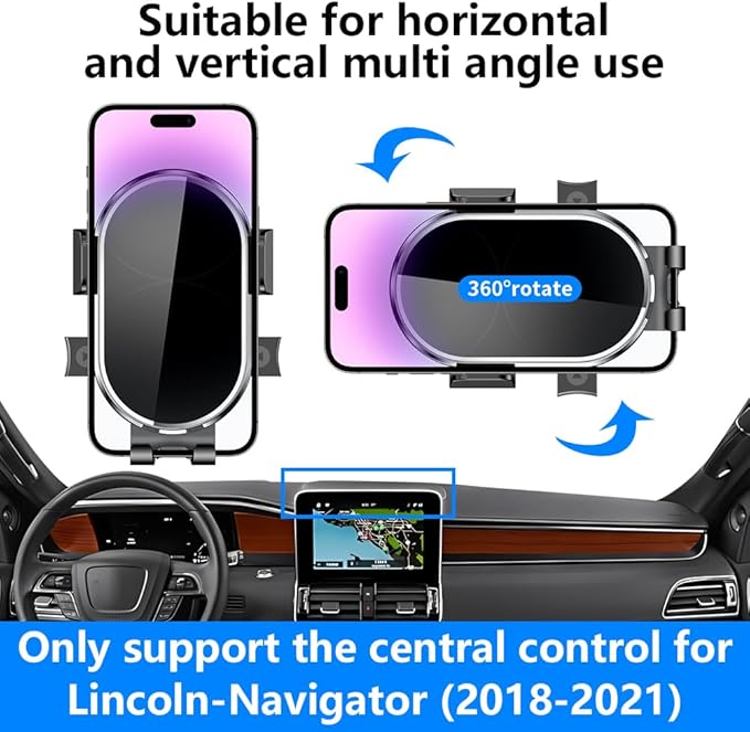 Car Phone Holder for Lincoln Navigator 2018 2019 2020 2021 Auto Accessories Navigation Screen Bracket Interior Decoration Dashboard Cell Mobile Phone Mount Holders case Accessory