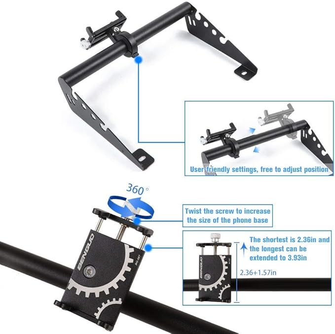 JeCar for Jeep JK Phone Holder Dash Phone Mount for 2007 2008 2009 2010 Jeep Wrangler JK JKU Rubicon Sahara Sport