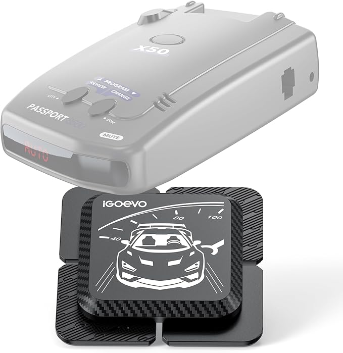 Upgraded Magnetic Radar Detector Mount with N52 Strong Magnets, Radar Detector Dash Mount for Uniden, Cobra, Escort, Valentine One, and Other Radar Detectors, Unobstructed View, Shockproof and Stable