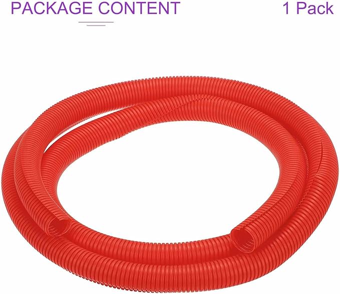 DMiotech 50ft Wire Loom Split Tubing 1 1/4 Inch(31.8mm) ID, Cord Protectors from Pet Flexible Conduit Cable Management for Office Home Garden, Red