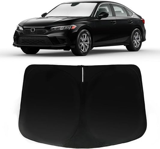Windshield Sun Shade for Honda Civic 2016-2021, Car Front Window Sunshade with 240T Sun Visor Protector Blocks UV Rays Heat Sun Shield Accessories