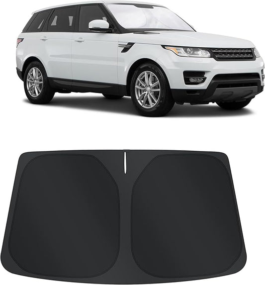 TINGLU Sun Shade for Land Rover Range Rover Sport 2014-2022 Accessories Windshield Sun Shade Window Shade UV Rays Protection Sun Visor Cover with Steering Wheel Sunshade Storage Bag