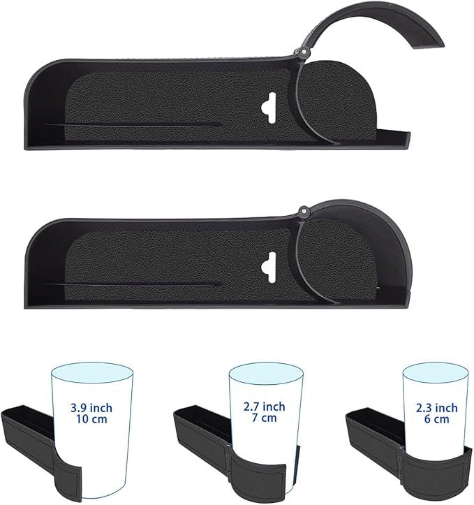 BAILISI Car seat gap filler organizer,multifunctional car seat organizer,Adjustable Cup Holder car console side storage box Holders phone, sunglasses,car accessories (Black style 3)