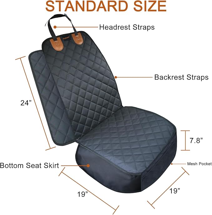 Front Seat Cover for Dogs 2PK Car Seat Covers Front Seats Pet Car Seat Cover Bucket Car Seat Cover for Dogs Front Car Seat Covers Front Seat Pet Cover