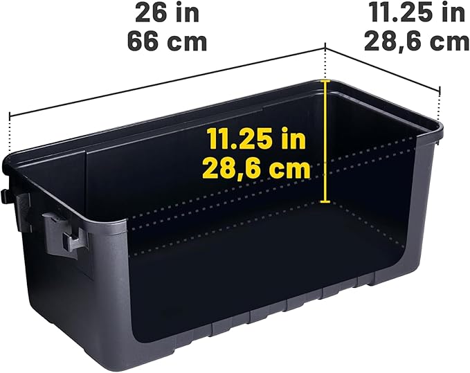 Plano 4 Pack Medium Sportsman's Trunk for Outdoor or Indoor Gear and Tools for Hunting, Camping and Fishing Equipment, Rugged Organization, Black