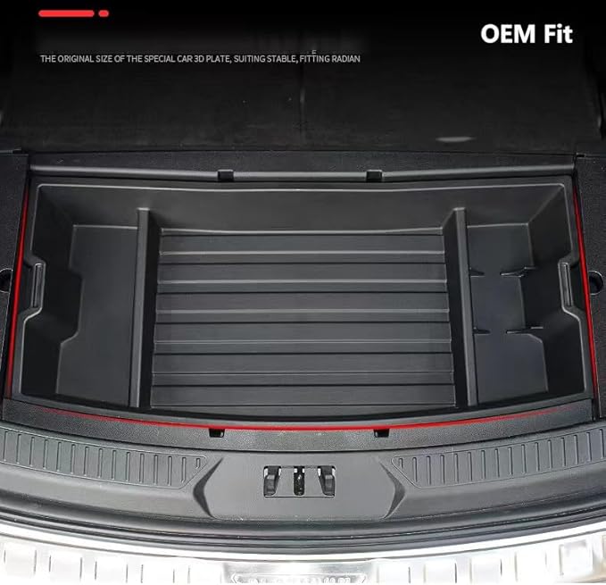 For 2020-2024 Ford Explorer Trunk Hidden Organizer, SUV Insert Cargo Rear Hatch Storage Box, Extra Space fits Explorer Under Cargo Floor Storage Accessories