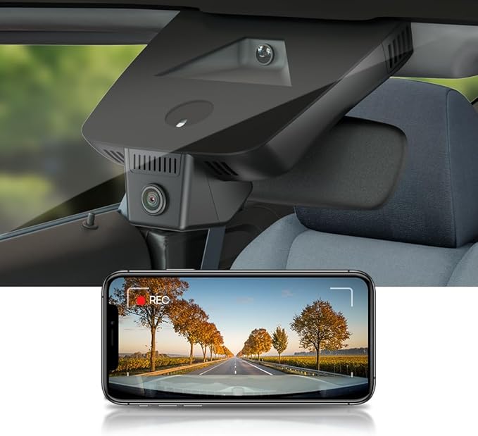Fitcamx 4K Dash Cam Suitable for Chevy Traverse 2024-2026 LT LS RS Z71 High Country (HD2-D5300), OEM Look, UHD 2160P Video, Built-in WiFi & APP, Loop Recording, Gravity Sensor, Plug & Play, 64GB Card