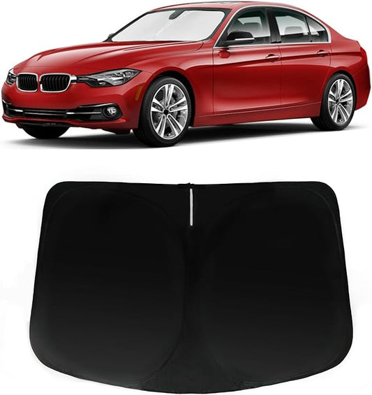 Windshield Sun Shade for 2013-2018 BMW 3 Series 328i 335i 320i 330i 325i F30 F31, Car Front Window Sunshade with 240T Sun Visor Protector Blocks UV Rays Heat Sun Shield Accessories