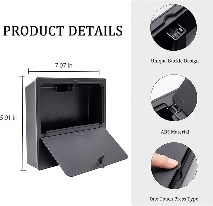 JDMCAR One-Touch Hidden Storage Box Compatible with Toyota 4Runner Accessories 2025 2026 Center Console Organizer