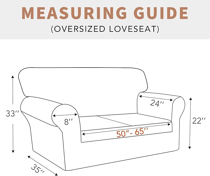 Easy-Going 100% Waterproof Oversized Loveseat Couch Cover, Dual Waterproof Sofa Cover, Stretch Jacquard Sofa Slipcover, Leakproof Furniture Protector for Kids, Pets, Dog and Cat, Bluestone