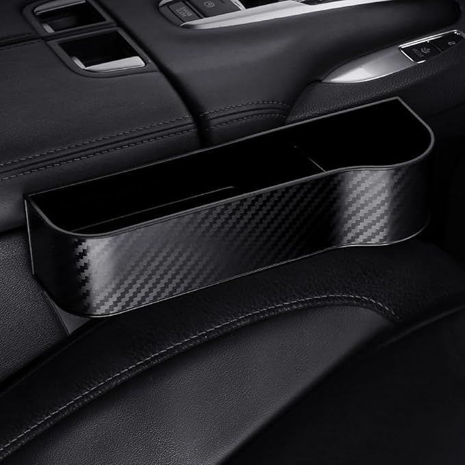 Car Seat Gap Filler Organizer for Toyota Corolla Cross XG10 2021-2025, Between Seat Console Prevents Items from Falling Auto Console Side Storage Box,Black- Co-Driver