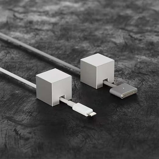 Silvery Stainless Steel Cable Clips, Cord Organizer Cable Management, USB Cable Holder Wire,Wire Organizer for Desk, Wall, Car, Nightstand and Office Cable Management. (Frosted Silver)