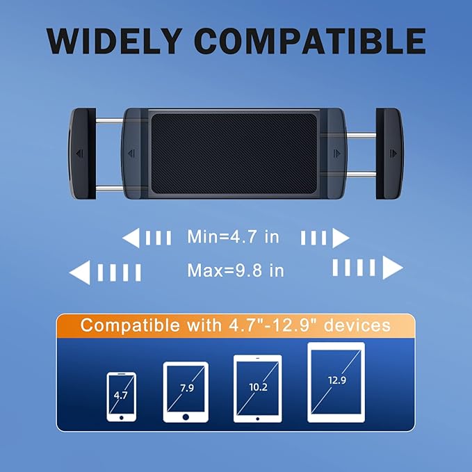 Z Fold 7 6 5 4 3 2 Car Mount, No Block Vent & Grip Firmly Z Fold 6 Accessories, Broad Compatible for Galaxy Z Fold iPad mini iPhone 16 15 14 13 12 Pro Max Samsung S25 Ultra