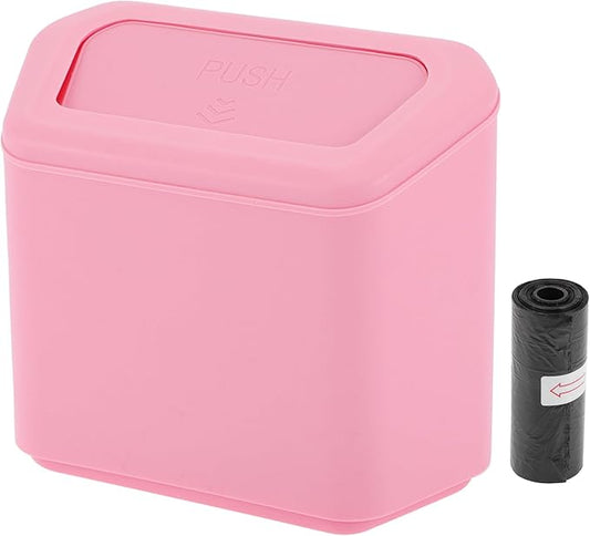 Car Trash Can Car Door 6.3" Length 2.8" Width 5.5" Height Auto Trash Bin Plastic Pink Hanging