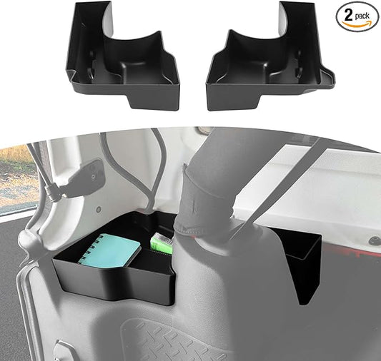 RT-TCZ for Wrangler JK Rear Trunk Storage Box, Trunk Side Tray Organizer for Jeep Wrangler JK JKU 4 Door 2011-2017 Black Interior Storage Accessories 2pcs