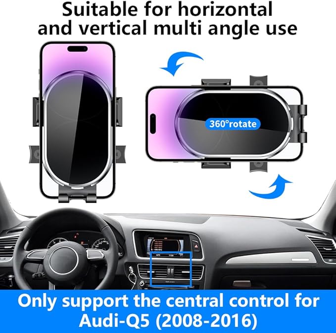 Car Phone Holder for Audi Q5 2008-2016, Audi SQ5 2014-2017 Auto Accessories Navigation Bracket Interior Decoration Dashboard Cell Mobile Phone Mount Holders case Accessory