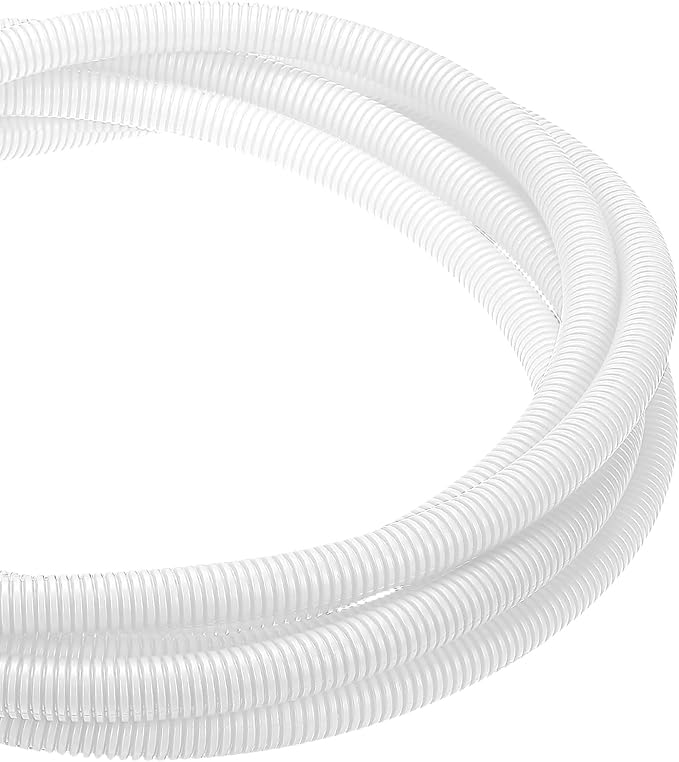 DMiotech 20ft Wire Loom Split Tubing 5/8 Inch(15.9mm) ID, Cord Protectors from Pet Flexible Conduit Cable Management for Office Home Garden, White