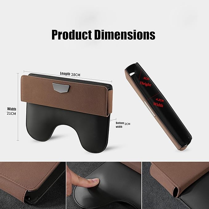Car Seat Gap Filler Organizer Compatible with Ford Bronco (Sport) Big Bend 2021-2025, Organizer Secure Storage for Small Items Auto Seats Storage Organizers No Drop,Black