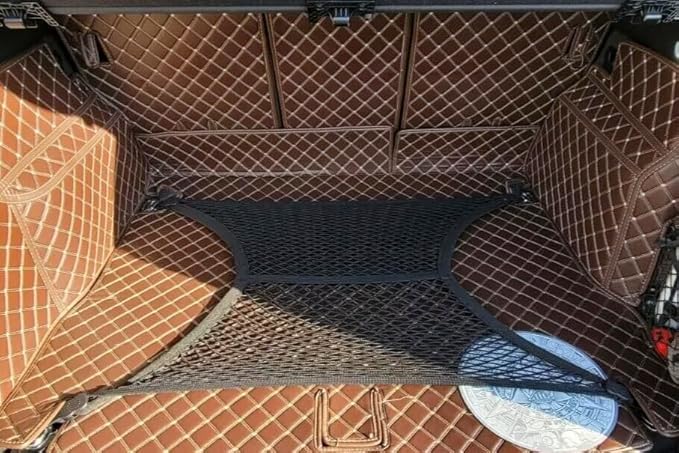Qty.2 Trunk Organizer Cargo Nets for AUDI Q8 SQ8 2019-2025 – Envelope + Floor Style Cargo Nets for SUV–Premium Mesh Car Trunk Organizer Vehicle Carrier Storage– Compatible with AUDI Q8