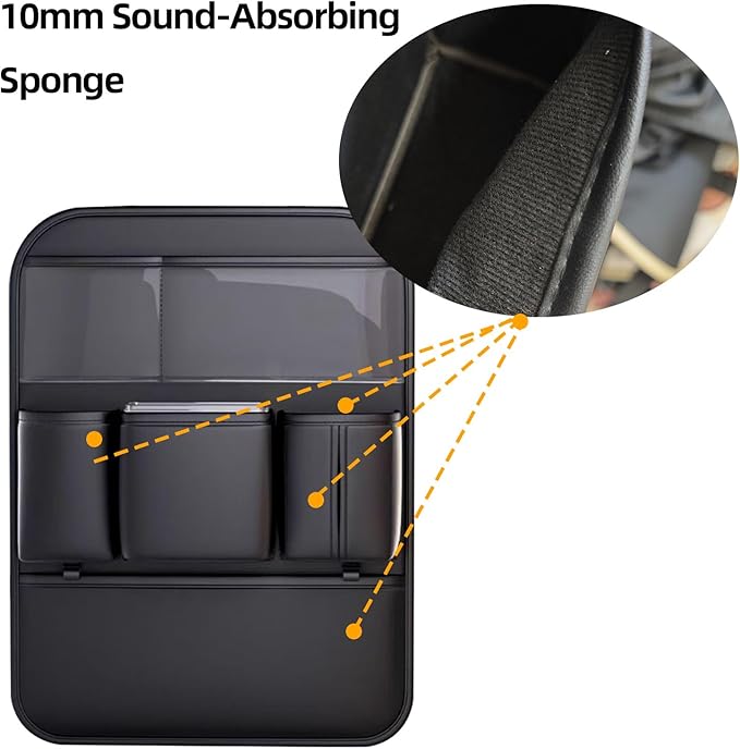 2 Pack PU Leather Premium Car SeatBack Organizer Travel Accessories Kick mats Back seat Protector and Cup Holder Holder Universal Use Seat Covers
