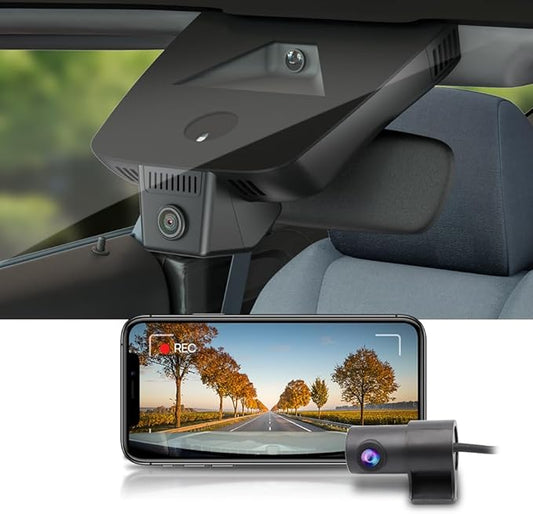 Fitcamx Front 4K+Rear 1080P Dash Cam Adapts for Chevy Traverse 2024-2026 (HD2-D5300) LT LS RS Z71 High Country, OEM Look, Dual HD Video, WiFi & APP, Loop Recording, G-Sensor, Easy to Use, 128GB Card