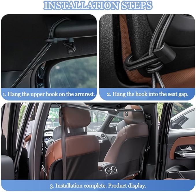 Dog Car Barrier for KIA Telluride 2018–2025, Universal Adjustable Breathable Mesh Pet Divider Keeps Pets Safe in Back Seat Quick Installation