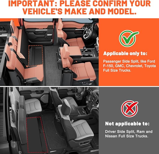 Surfcabin Floor XL Dog Hammock for Truck, Waterproof Trucks Pet Seat Cover with Door Protection, Sturdy Back Seat Extender for Dogs Compatible with Full Size Crew Cab Trucks Like F150, GMC & More