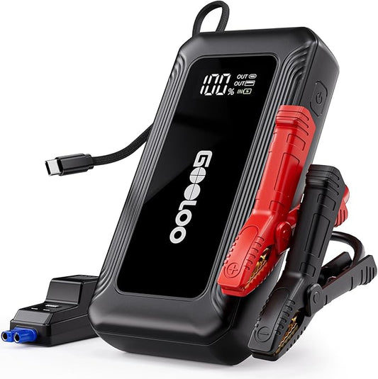 GOOLOO G7 3000A Jump Starter with Built-in Cable,Portable Jump Starter for 45W Fast Charging,12V SuperSafe Lithium Jump Box, Battery Booster Pack Up to 8.5L Gas or 6.0L Diesel Engine